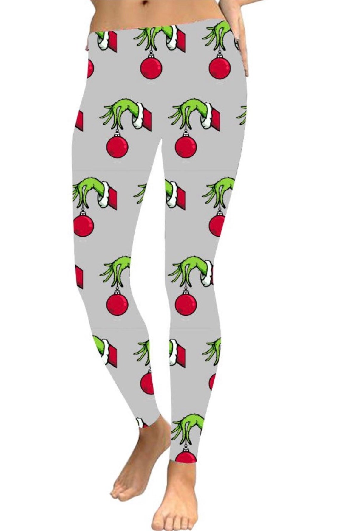 Polly Christmas Grinch Leggings Etsy