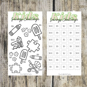 Kids Savings Challenges | Coloring Challenge | Budgeting | Money Challenges | Cash Envelope | Savings Tracker