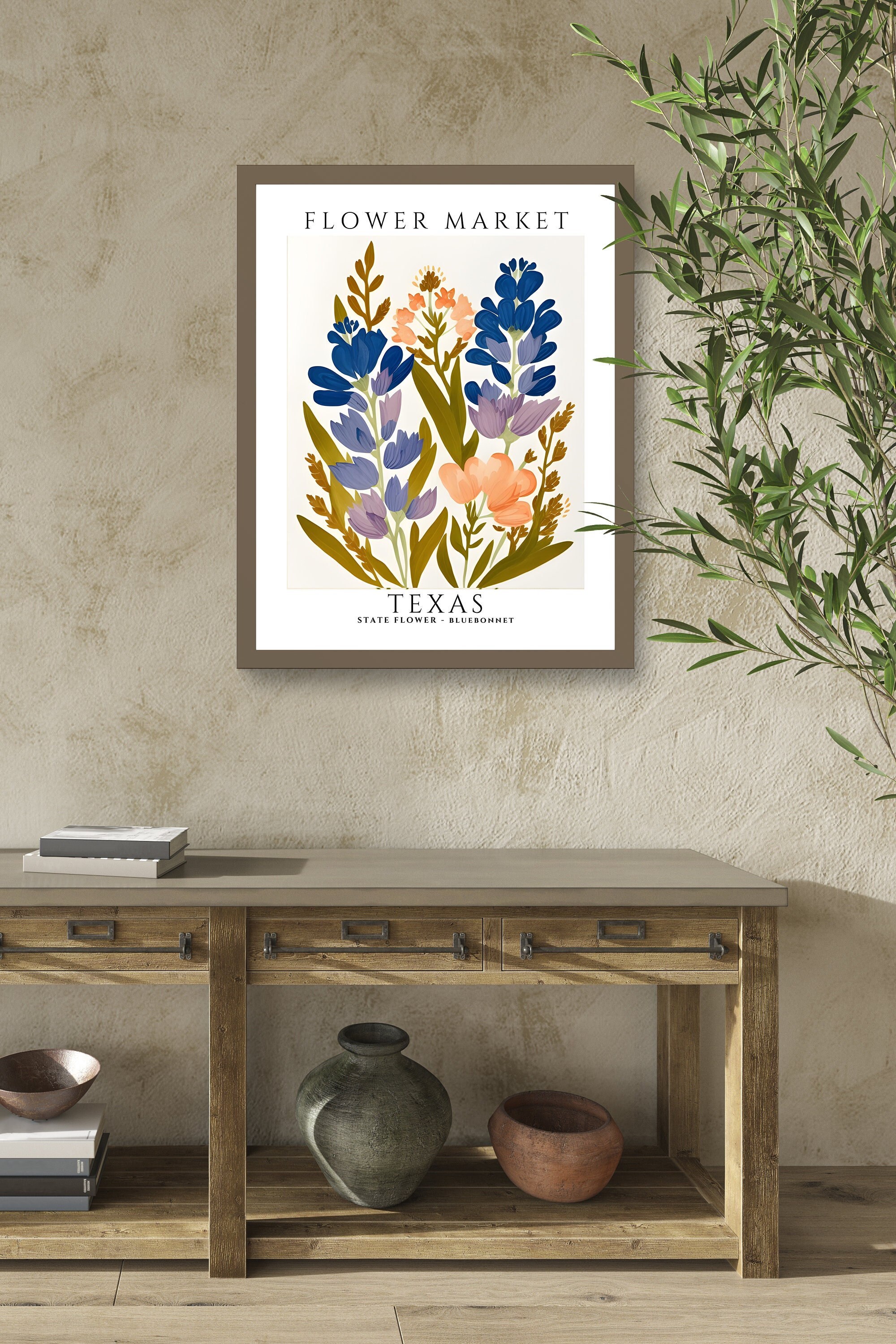 Texas State Flower Print Texas Flower Market Print - Etsy
