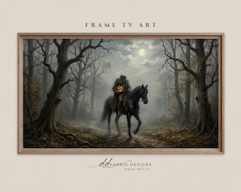 Headless Horseman Frame TV Art Halloween TV Art Samsung Frame TV & Frame Pro Digital Download Sleepy Hollow Autumn Screensaver TV073