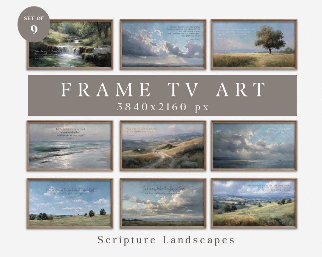 Christian Frame TV Art Set of 9 4K Samsung Frame TV Art Scripture ...
