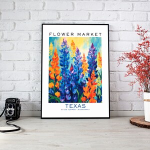 Texas State Flower Print Texas Flower Market Print - Etsy