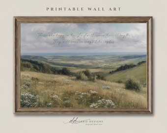 Isaiah 40:31 Wall Art Christian Scripture Print Bible Verse Landscape Art Faith Based Wall Decor Inspirational Christian Printable 260148