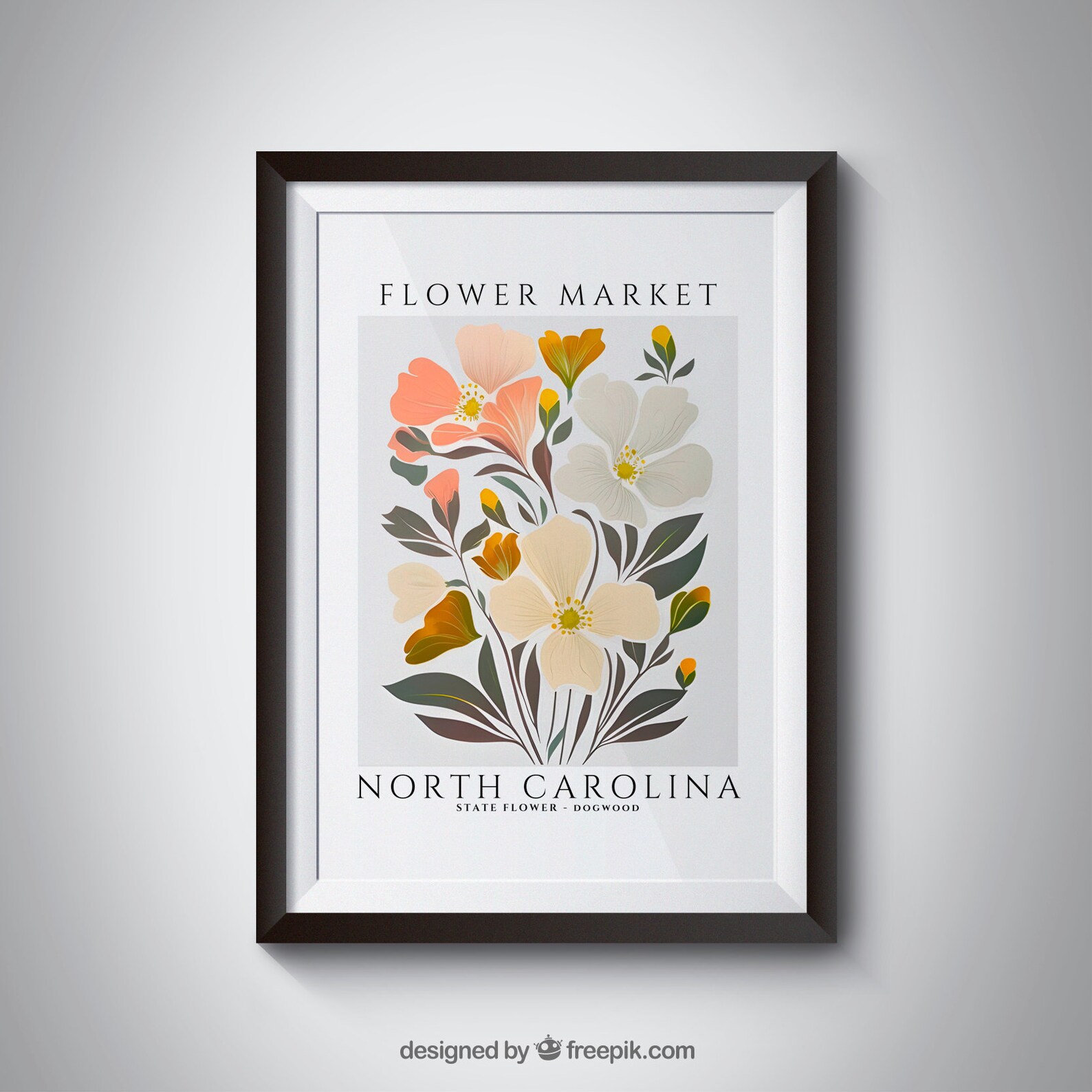 North Carolina State Flower Print North Carolina Flower - Etsy