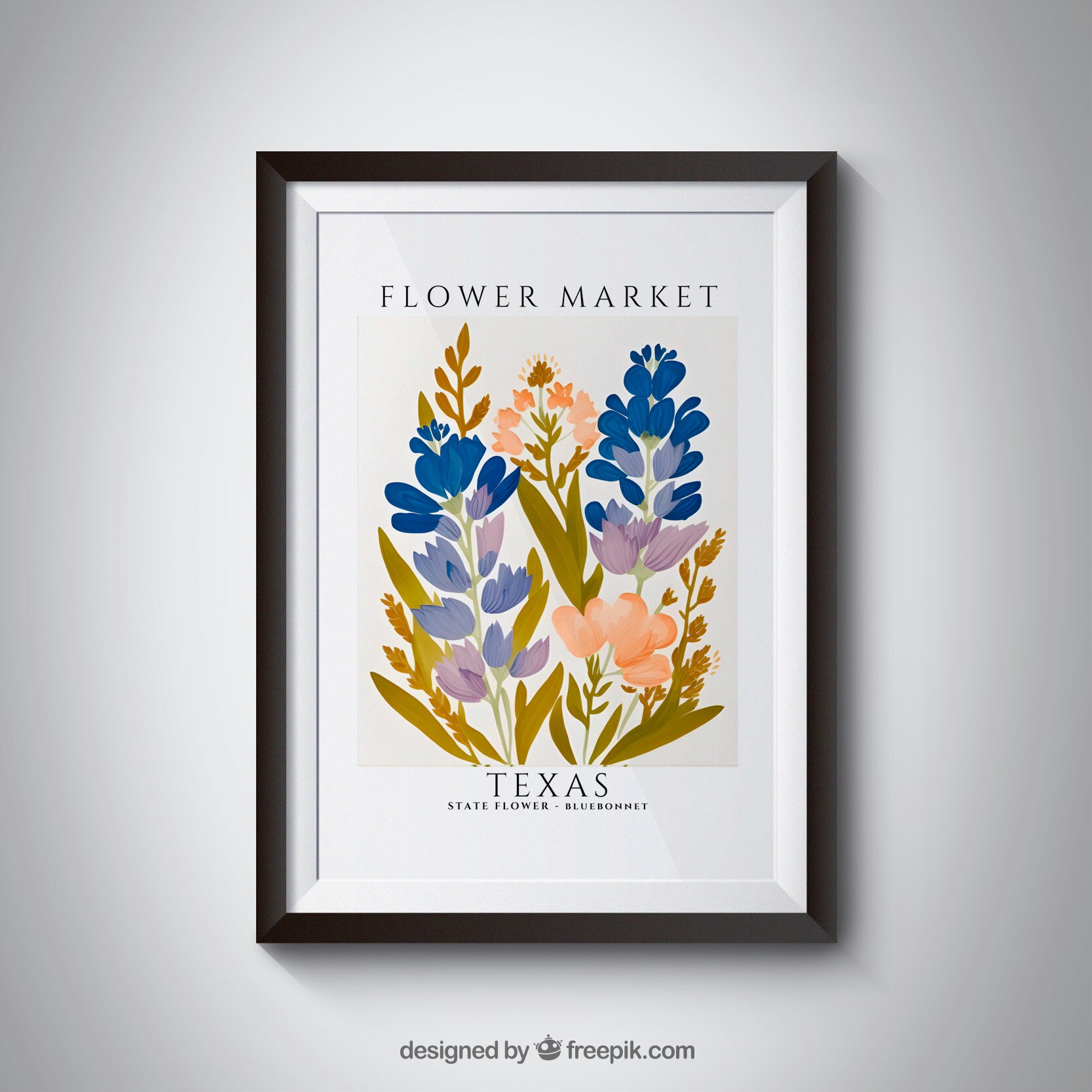 Texas State Flower Print Texas Flower Market Print - Etsy