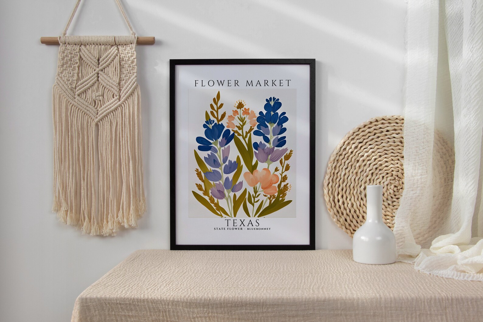 Texas State Flower Print Texas Flower Market Print - Etsy