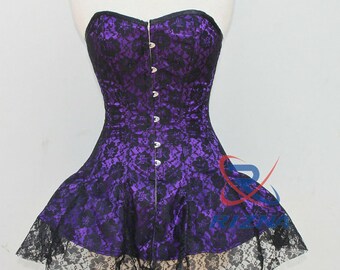 Purple Corset Etsy