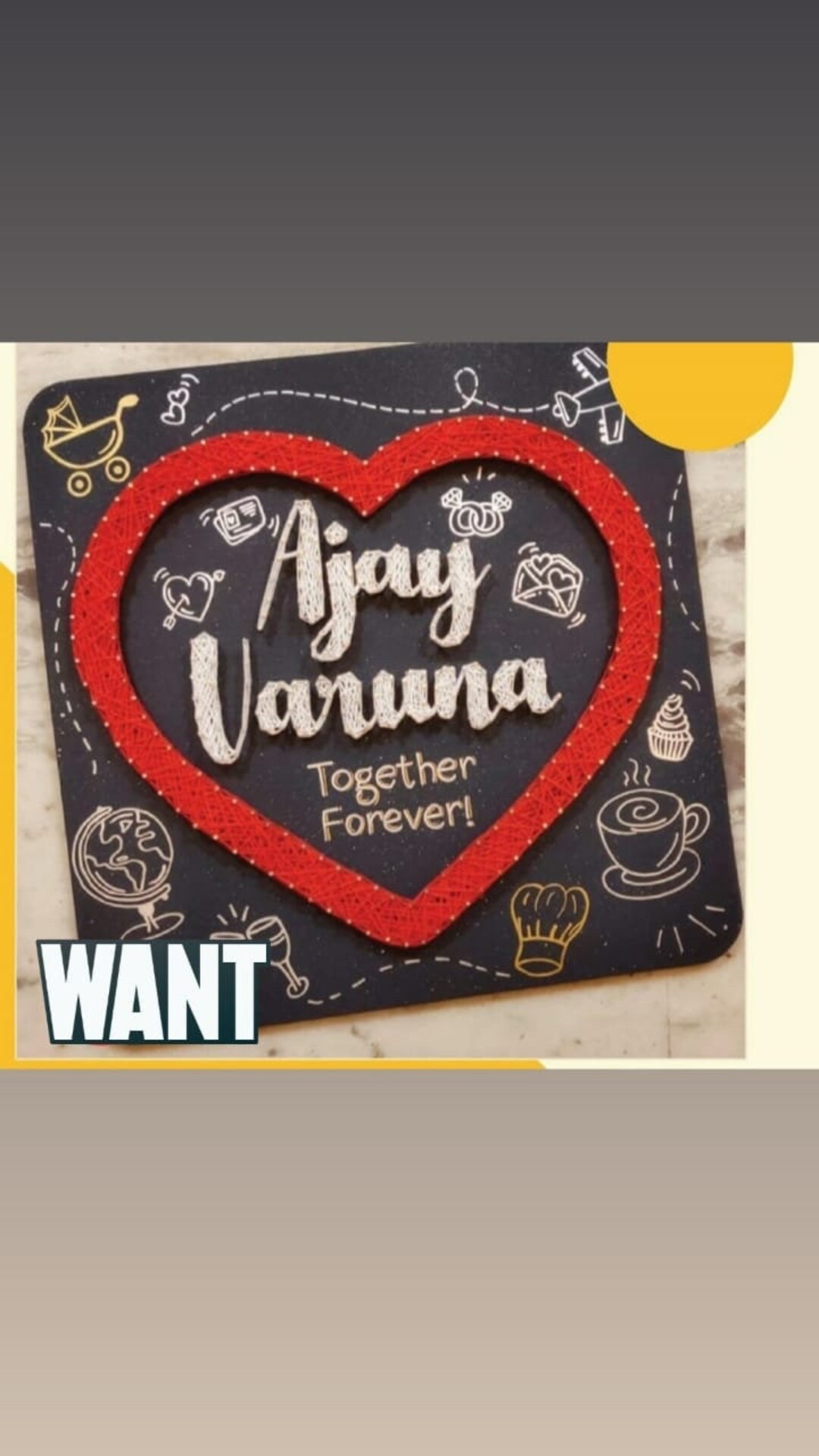 Heart Shape String Art With Name Etsy