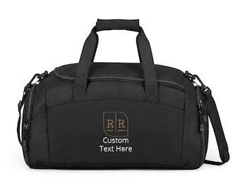 Embroidered Gym Bag | Custom Text Sports Duffle, Travel Bag