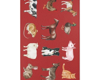 Farm Animal Pattern Area Rug | Classroom Rug