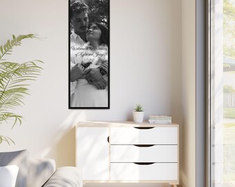Personalized Wedding Welcome Sign Matte Canvas Framed | Custom Photo Ceremony Décor