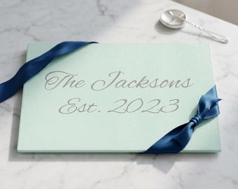 Personalized Tempered Glass Cutting Board | Mint Script Kitchen Decor