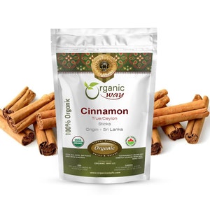 Organic Way True Ceylon Cinnamon Sticks - Organic, Kosher, USDA Certified | Raw, Vegan, Non GMO, Gluten Free | Origin - Sri Lanka