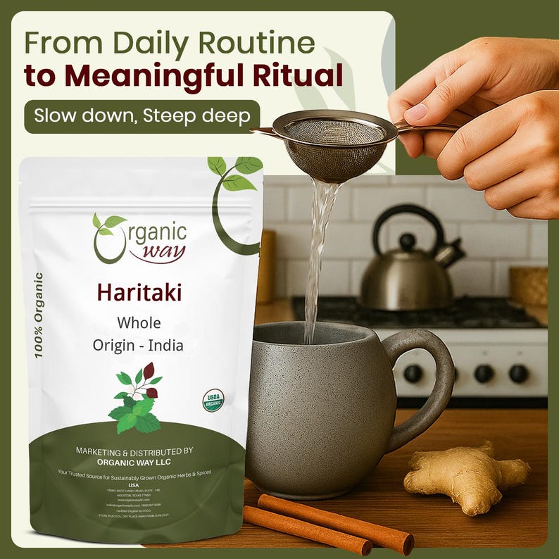 Organic Way Haritaki Whole | Kosher & USDA Certified | Vegan, Non-GMO Gluten Free | Raw from India image 5