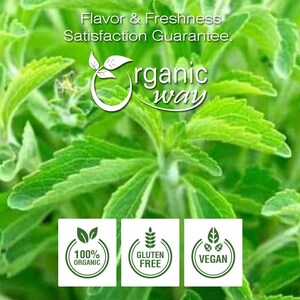 Stevia Leaf Powder | Kosher & USDA Certified | Gluten Free | Natural Sweetener | 100% Raw from India image 3