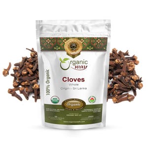 Organic Way Hand Selected Cloves Whole - Organic, Kosher, USDA Certified | Raw, Vegan, Non GMO, Gluten Free | Origin - Sri Lanka