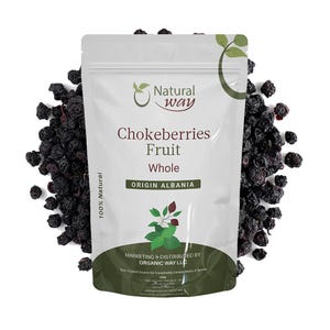 Natural Way Chokeberries Whole (Aronia melanocarpa) - Pure, Vegan, Non-GMO & Gluten Free | Resealable Bag | 100% Raw from Albania