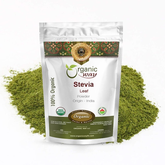 Stevia Leaf Powder | Kosher & USDA Certified |  Gluten Free | Natural Sweetener | 100% Raw from India