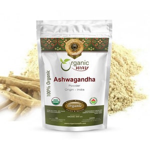 Organic Way Ashwagandha Root Powder - Organic, Kosher, USDA Certified | Raw, Vegan, Non GMO, Gluten Free | Origin - India bild 1
