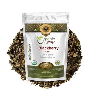 Organic Way Blackberry Leaf Cut & Sifted - European Wild-Harvest | Kosher, USDA Certified, Non-GMO | Origin - Albania (1LBS / 16Oz)