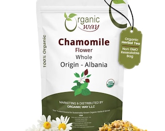 Flor de manzanilla orgánica - Cosecha silvestre europea, con certificación kosher