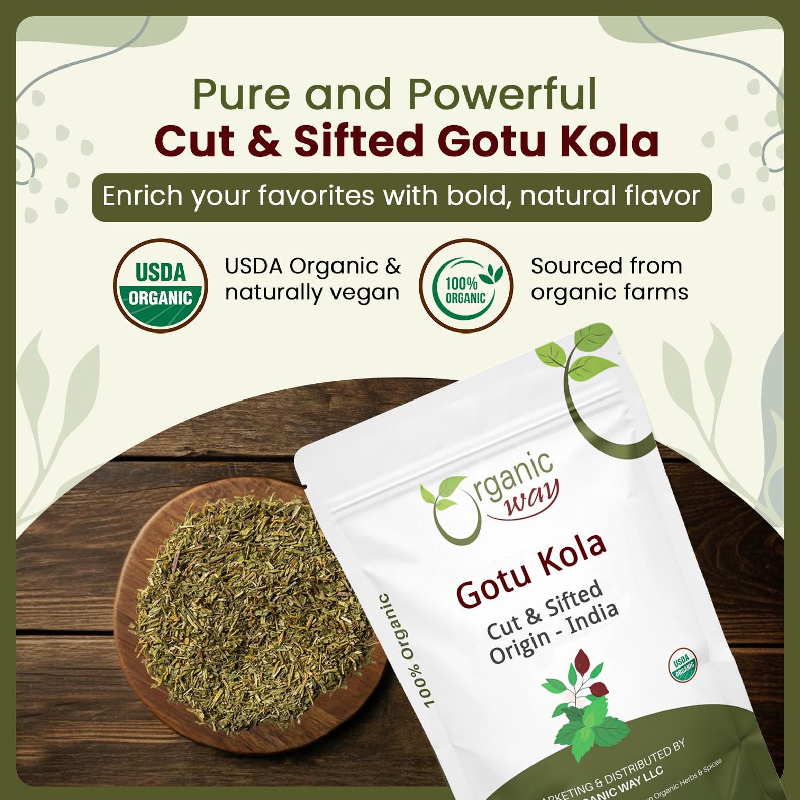 Etsy Organic Gotu Kola Cut & Sifted product image