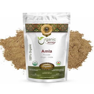 Organic Way Amla / Indian Gooseberry Powder - Organic, Kosher, USDA Certified | Raw, Vegan, Non GMO, Gluten Free | Origin - India