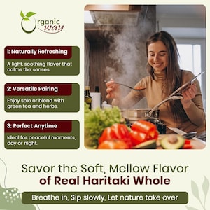 Organic Way Haritaki Whole | Kosher & USDA Certified | Vegan, Non-GMO Gluten Free | Raw from India image 4