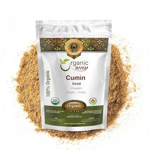 Organic Way Cumin / Jeera Seeds Powder - Organic, Kosher, USDA Certified | Raw, Vegan, Non GMO, Gluten Free | Origin - India (1LBS / 16Oz)