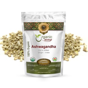 Organic Way Ashwagandha Root Cut & Sifted - Organic, Kosher, USDA Certified | Raw, Vegan, Non GMO, Gluten Free | Origin - India