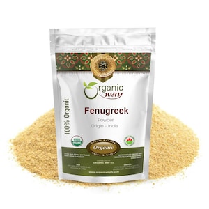 Organic Way Fenugreek / Methi Powder - Organic, Kosher, USDA Certified | Raw, Vegan, Non GMO, Gluten Free | Origin - India (1LBS / 16Oz)