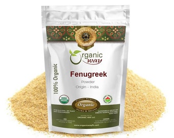 Organic Way Fenugreek / Methi Powder - Organic, Kosher, USDA Certified | Raw, Vegan, Non GMO, Gluten Free | Origin - India (1LBS / 16Oz)