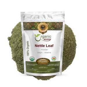 Organic Way Nettle Leaf Powder - Herbal Tea | European Wild-Harvest | Kosher, USDA Certified | Non-GMO, Gluten Free | Origin - Albania