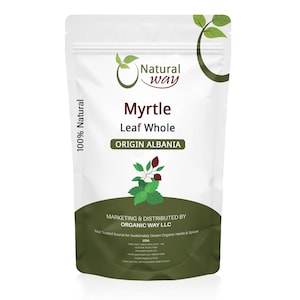 Natural Way Myrtle Leaf Powder - European Wild-Harvest | Kosher Certified | Non GMO & Gluten Free | USDA Certified | Origin - Albania