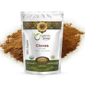 Organic Way Cloves Powder - Aromatic Spice | Organic, Kosher, USDA Certified | Raw, Vegan, Non GMO, Gluten Free | Origin - Sri Lanka