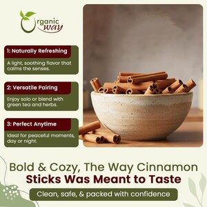 Organic Way True Ceylon Cinnamon Sticks - Organic, Kosher, USDA Certified | Raw, Vegan, Non GMO, Gluten Free | Origin - Sri Lanka image 3