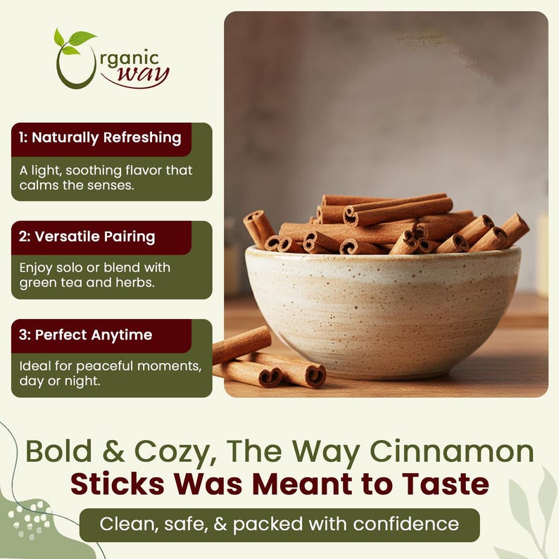 Organic Way True Ceylon Cinnamon Sticks - Organic, Kosher, USDA Certified | Raw, Vegan, Non GMO, Gluten Free | Origin - Sri Lanka image 3
