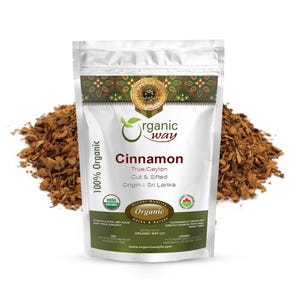 Organic Way True Ceylon Cinnamon Cut & Sifted - Organic, Kosher, USDA Certified | Raw, Vegan, Non-GMO, Gluten Free | Origin - Sri Lanka