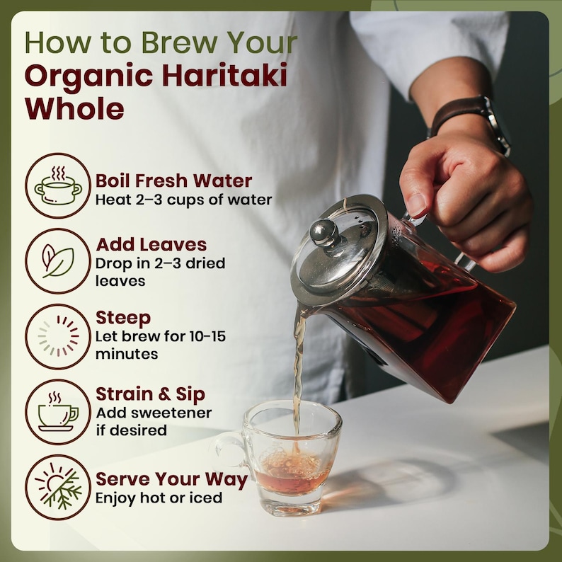 Organic Way Haritaki Whole | Kosher & USDA Certified | Vegan, Non-GMO Gluten Free | Raw from India image 7