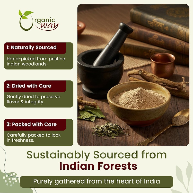 Organic Way Premium Grade Guduchi Powder (Tinospora cordifolia) - Organic & Kosher Certified | Raw, Vegan | Origin - India image 3