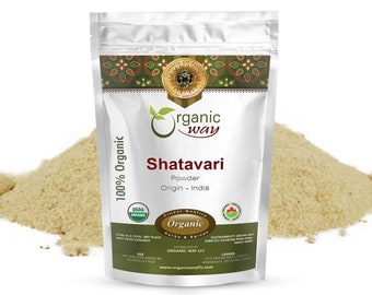 Organic Way Shatavari Powder - Organic, Kosher, USDA Certified | Raw, Vegan, Non GMO, Gluten Free | Origin - India