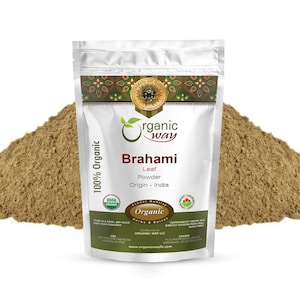 Organic Way Brahmi Leaf Powder - Organic, Kosher, USDA Certified | Raw, Vegan, Non GMO, Gluten Free | Origin - India