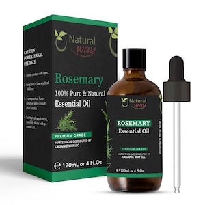 Rosemary Essential Oil | Pure Aromatherapy Oil for Diffusers, Hair Growth, Skin, Scalp Care, Massage | 4 Fl Oz (120 mL)