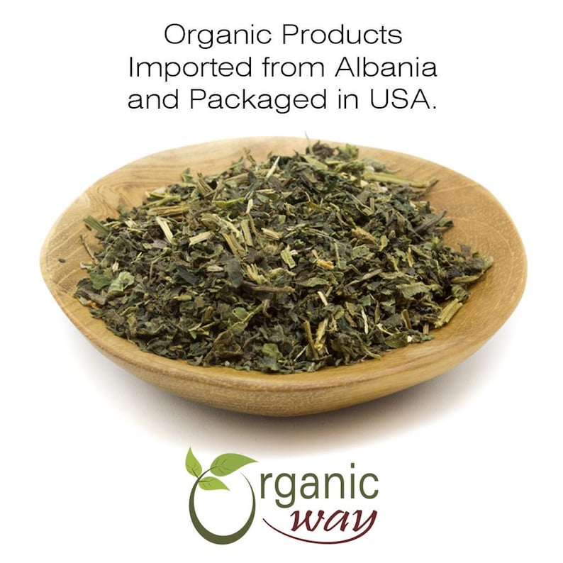 Organic Way Nettle Leaf Cut & Sifted - Herbal Tea | European Wild-Harvest | Kosher, USDA Certified | Non GMO, Gluten Free | Origin - Albania image 6