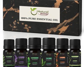 100% Pure Essential Oil Gift Set of 6 | Origin India (10ml each)