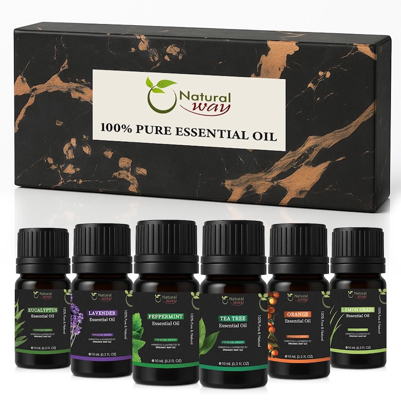 100% Pure Essential Oil Gift Set of 6 | Origin India (10ml each) image 1