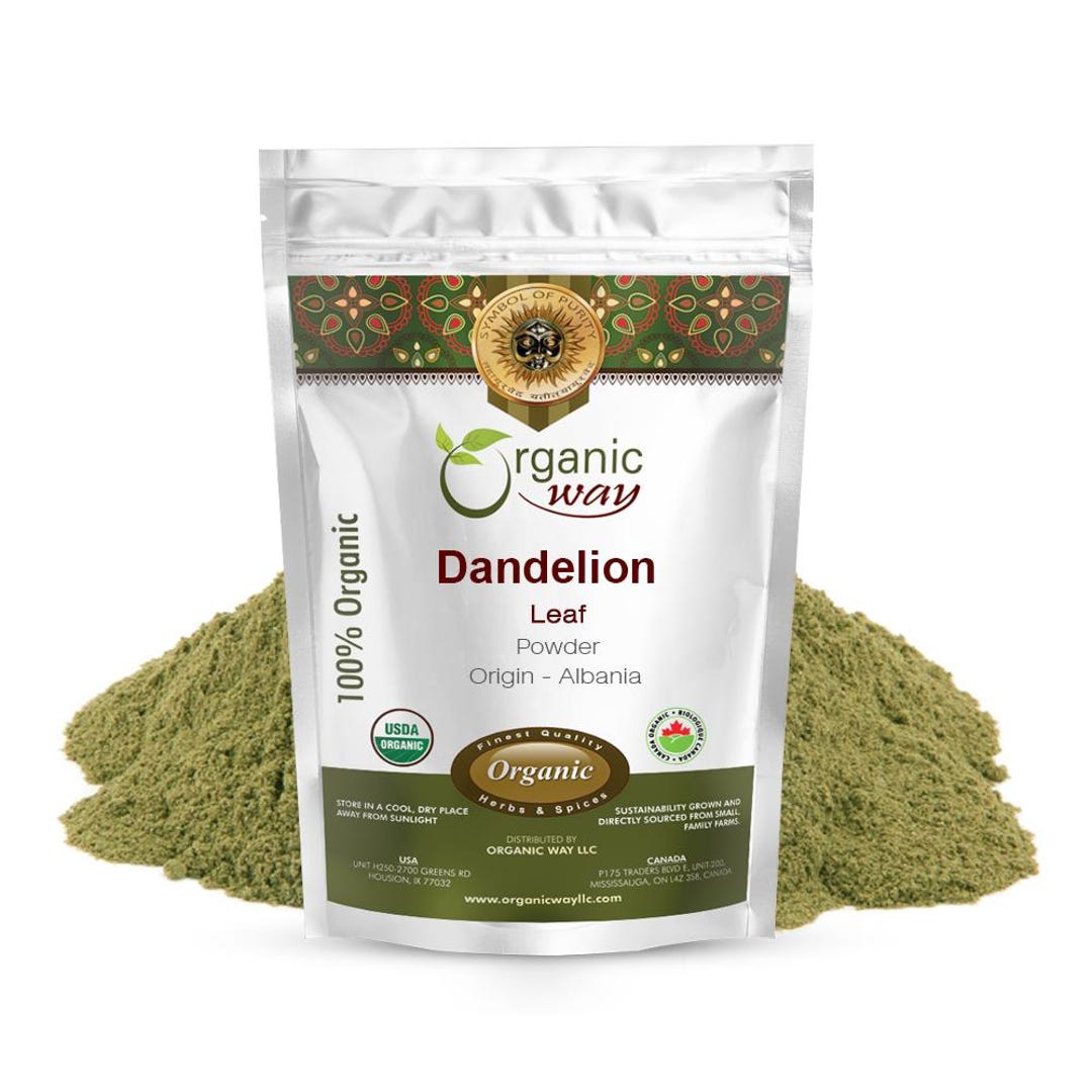 Organic Way Dandelion Leaf Powder - Herbal Tea | European Wild-harvest ...