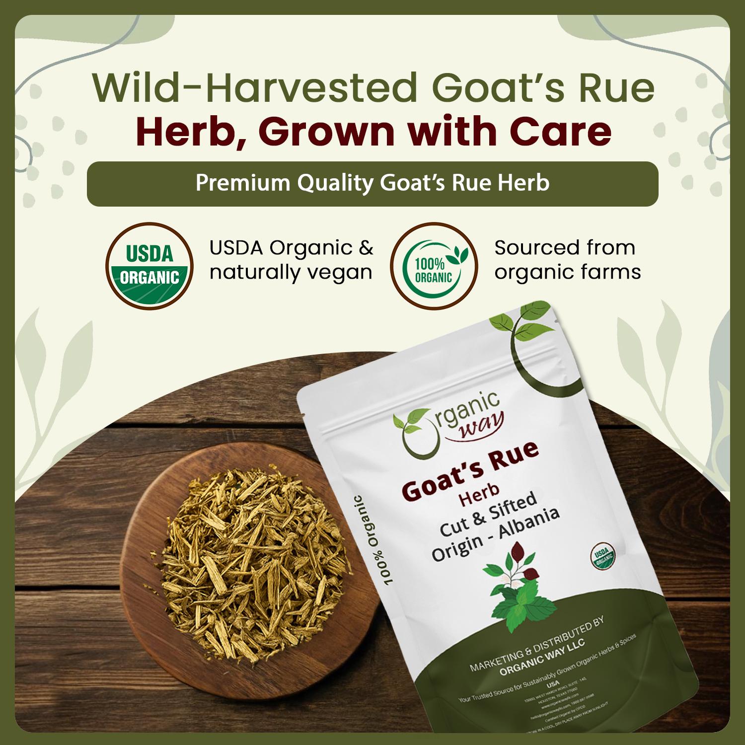 Organic Way Goat’s Rue Herb Cut & Sifted - Herbal Tea | European Wild ...