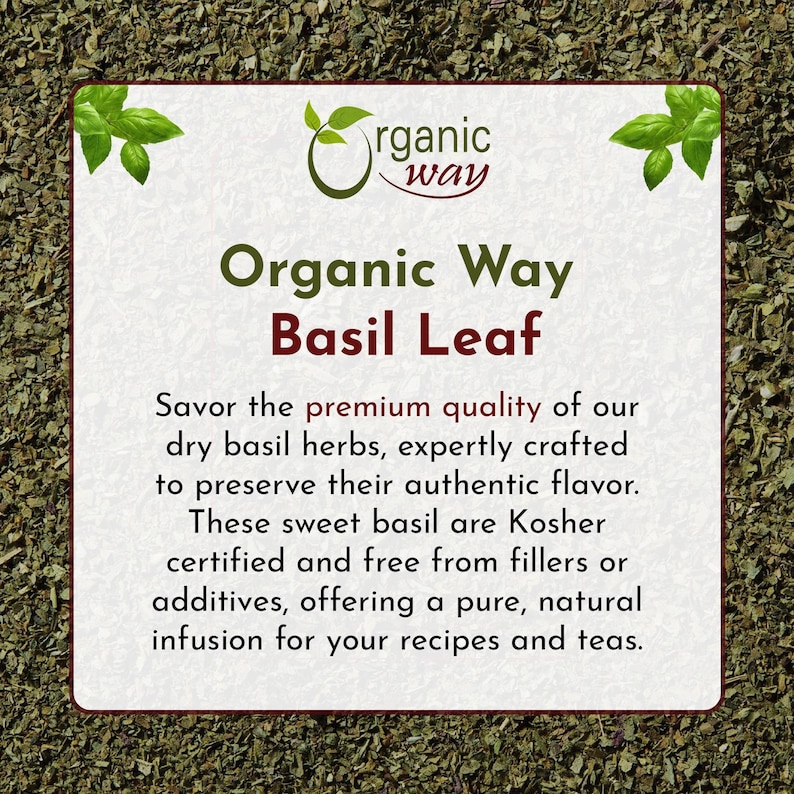 Basil Leaf Cut and Sifted | Non GMO, Kosher, USDA Certified Organic ...