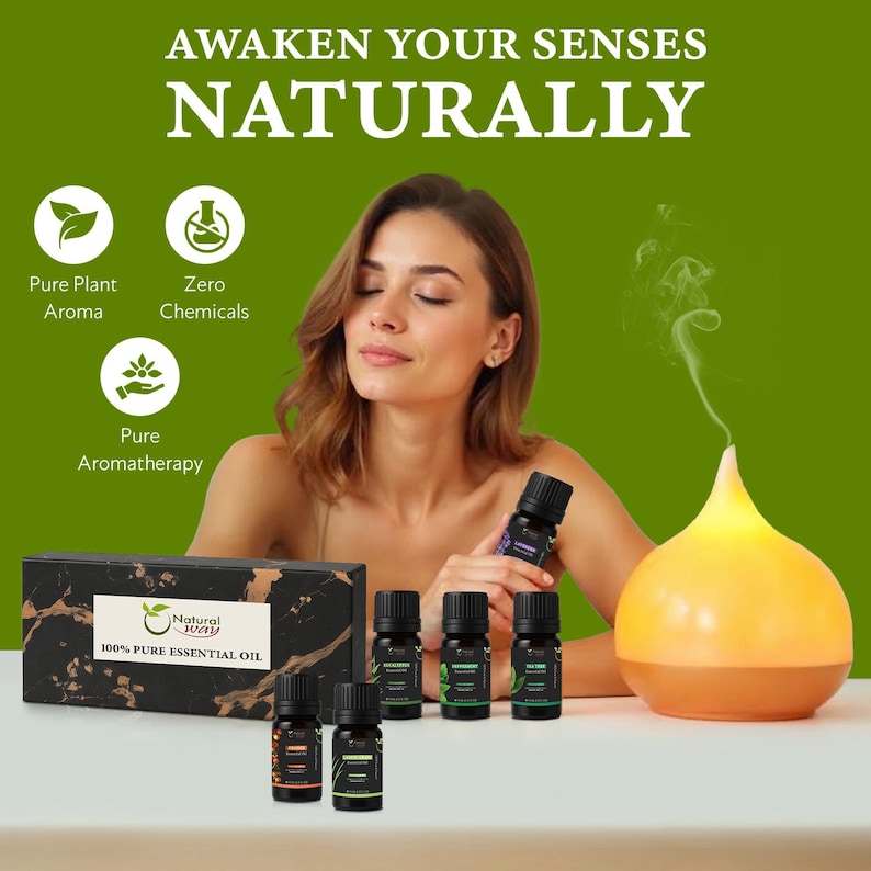 100% Pure Essential Oil Gift Set of 6 | Origin India (10ml each) image 6